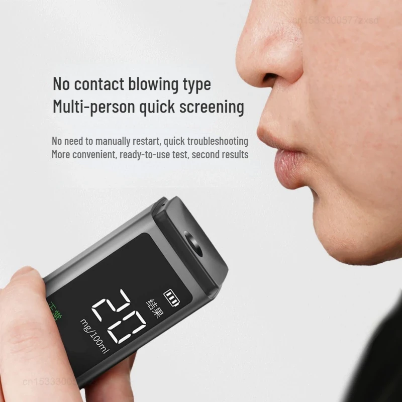 (image for) DUKA Portable Alcohol Tester Non-contact Breath Analyzer LCD Digital Display Rechargeable High-precision Alcohol Tester Tool